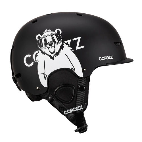 COPOZZ New Unisex Ski Helmet Certificate Half-covered Anti-impact