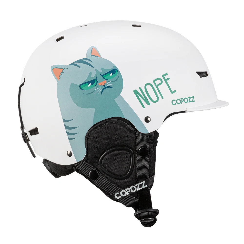 COPOZZ New Unisex Ski Helmet Certificate Half-covered Anti-impact