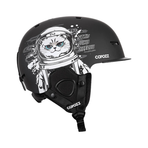 COPOZZ New Unisex Ski Helmet Certificate Half-covered Anti-impact