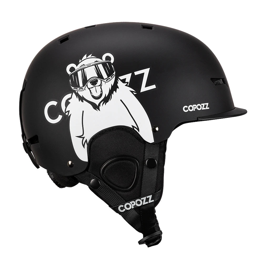 COPOZZ New Unisex Ski Helmet Certificate Half-covered Anti-impact