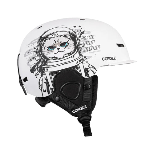 COPOZZ New Unisex Ski Helmet Certificate Half-covered Anti-impact