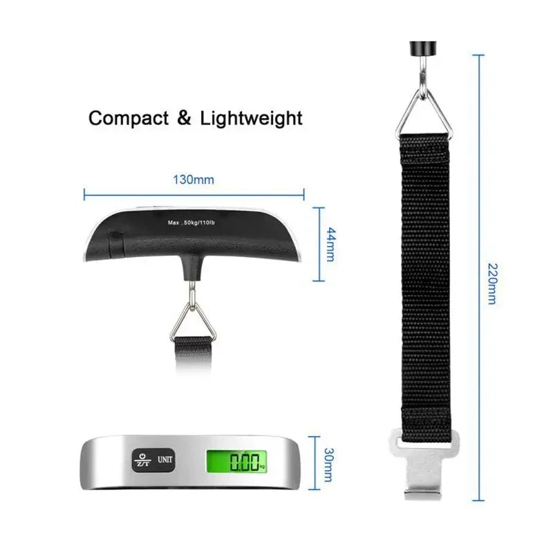 1pcs Portable Scale, Digital LCD Display, 110lb/50kg Electronic Luggage