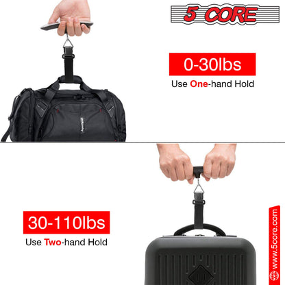 5Core Digital Luggage Scale, Weight Scale, Travel Hanging Baggage