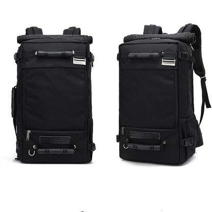 Black Unisex Travel Multifunctional Backpack