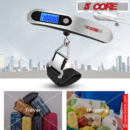 5Core Digital Luggage Scale, Weight Scale, Travel Hanging Baggage