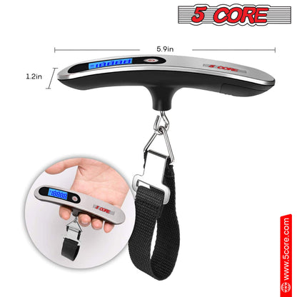 5Core Digital Luggage Scale, Weight Scale, Travel Hanging Baggage