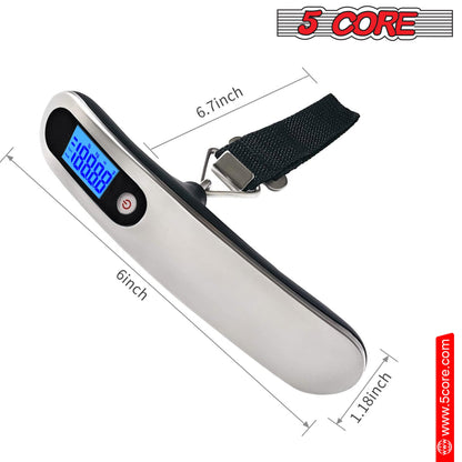 5Core Digital Luggage Scale, Weight Scale, Travel Hanging Baggage