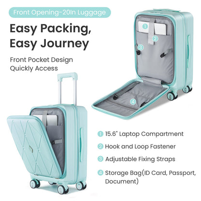 Luggage Sets 3 Piece(20/24/28), Expandable Carry On Luggage with TSA