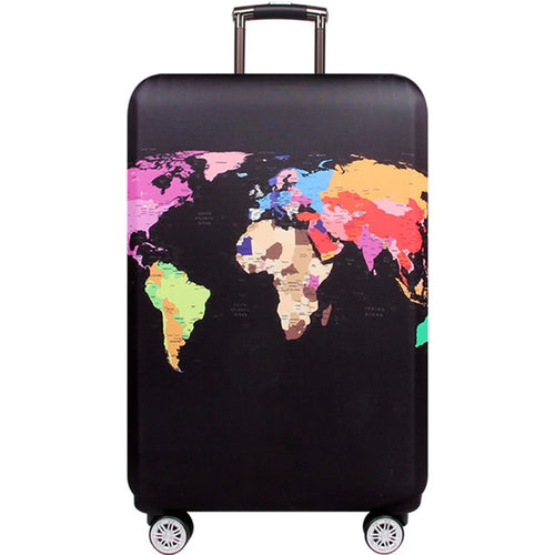 World Map Design Luggage Protective Cover Travel Suitcase Cover, 1pcs/customer