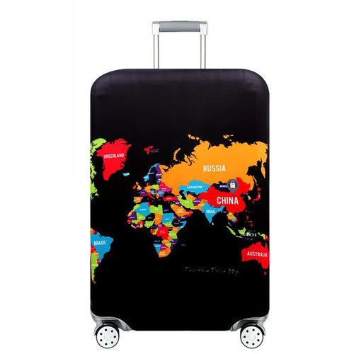 World Map Design Luggage Protective Cover Travel Suitcase Cover, 1pcs/customer