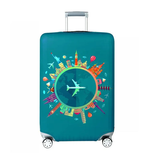 World Map Design Luggage Protective Cover Travel Suitcase Cover, 1pcs/customer