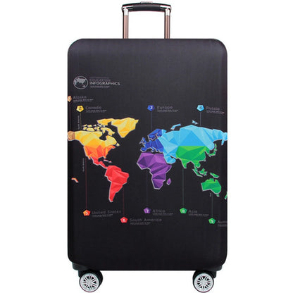 World Map Design Luggage Protective Cover Travel Suitcase Cover, 1pcs/customer