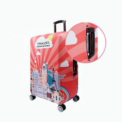 World Map Design Luggage Protective Cover Travel Suitcase Cover, 1pcs/customer