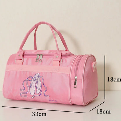 Pink Embroidered Gym Bags Ballet Dance Bag Women Girls Ballet Sports