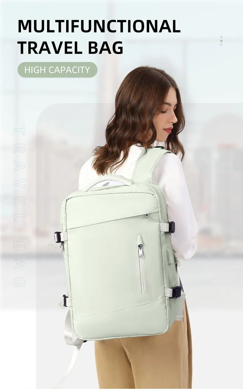 Extendible Travel Backpack Unisex Laptop Bag Women Large Luggage Bags