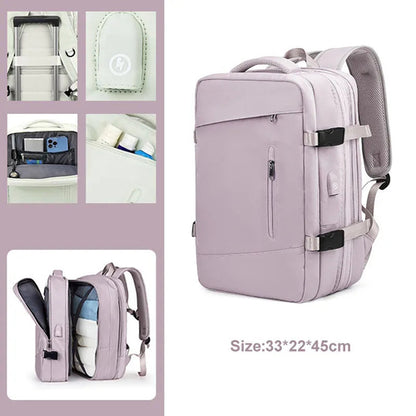 Extendible Travel Backpack Unisex Laptop Bag Women Large Luggage Bags