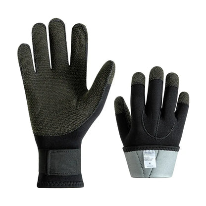 3mm Kevlar Diving Gloves Cut Resistant Keep Warm Black Gloves for