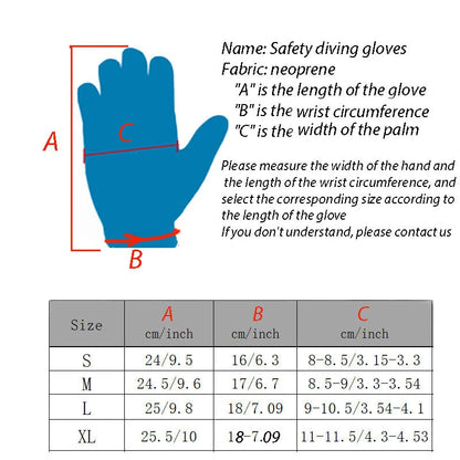 3mm Kevlar Diving Gloves Cut Resistant Keep Warm Black Gloves for