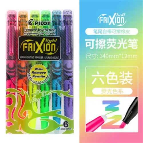 Japan Pilot Frixion Erasable Highlighter Pen Set Fluorescent Markers