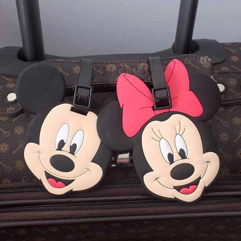 Disney Mikey Mouse Travel Accessories Luggage Tag Silica Gel Suitcase