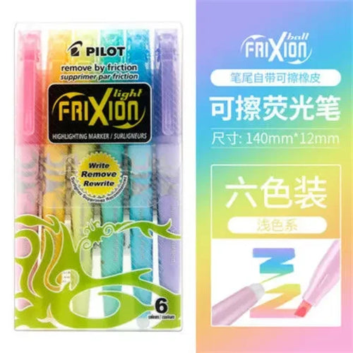 Japan Pilot Frixion Erasable Highlighter Pen Set Fluorescent Markers