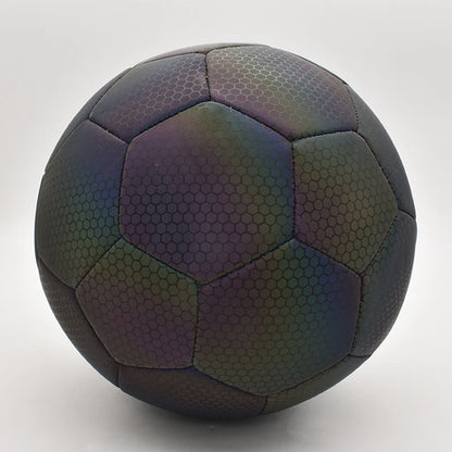 Reflective Soccer Ball Size 5 Night Glow in the Dark Football Luminous