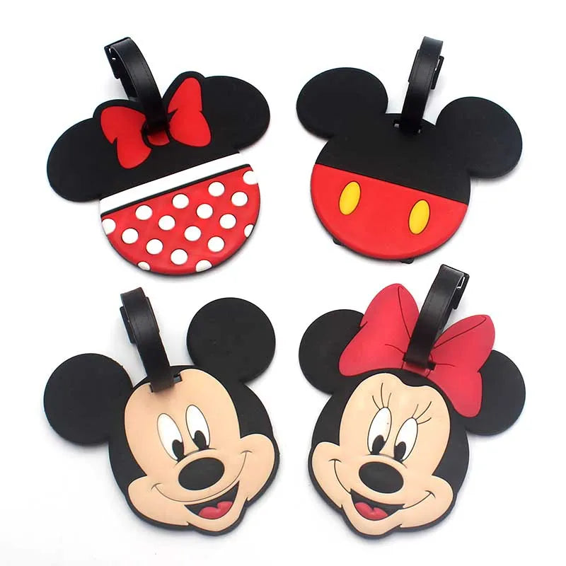 Disney Mikey Mouse Travel Accessories Luggage Tag Silica Gel Suitcase