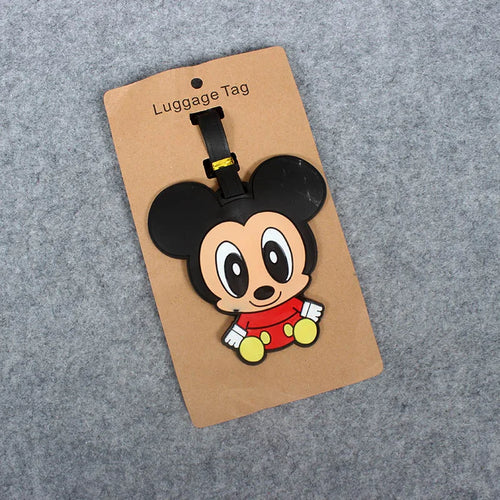 Disney Mikey Mouse Travel Accessories Luggage Tag Silica Gel Suitcase