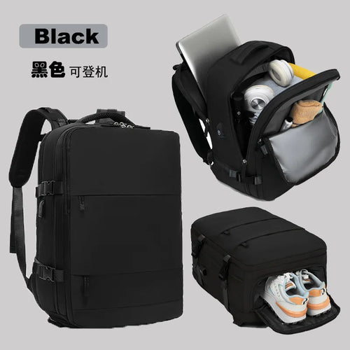 Large Capacity Multi-Function Women's Travel Backpack Bag Suitcase USB