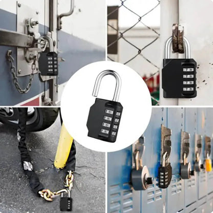 Padlock Password Locks 4 Digit Waterproof Outdoor Lock For Door