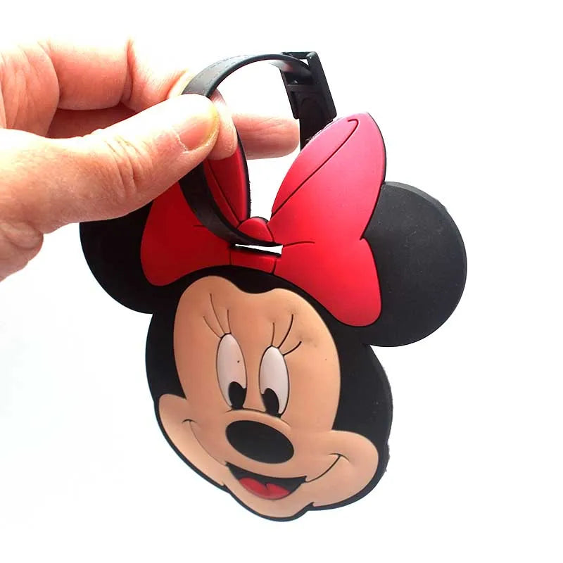 Disney Mikey Mouse Travel Accessories Luggage Tag Silica Gel Suitcase