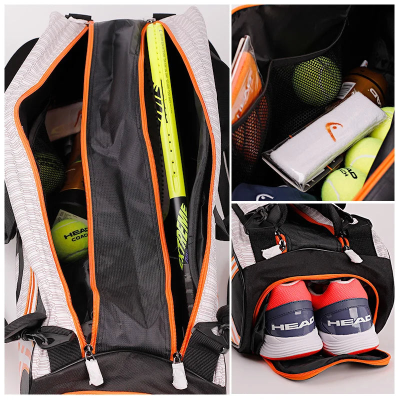 HEAD Tennis Rackets Bag, Large Capacity, 3-6 Pieces Tennis Backpack