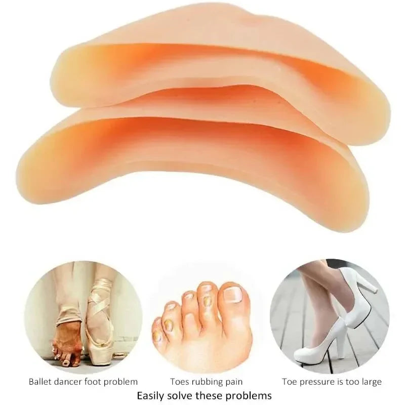 2PCS Silicone Toe Protector Shoes Soft Forefoot Breathable Toe Pads