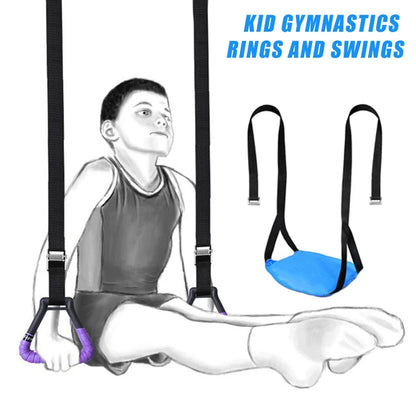 Gymnastics Rings Kid Sport Toy Non-Slip Gym Rings With Swing