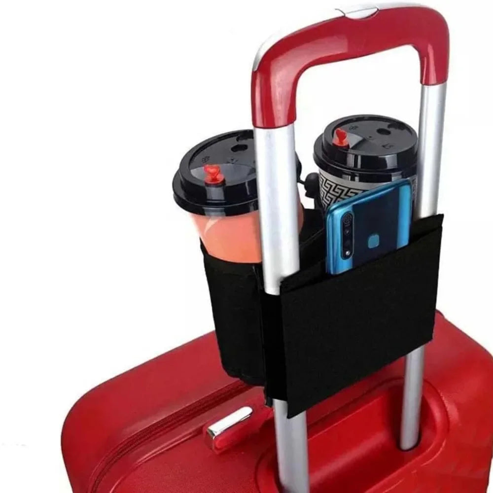 Travel Luggage Cup Holder Durable Free Hand Suitcase Drink Bag Travel