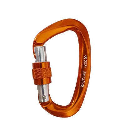 25KN Professional Climbing Carabiner D Shape Aviation Aluminum Safety