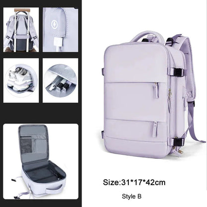 Extendible Travel Backpack Unisex Laptop Bag Women Large Luggage Bags