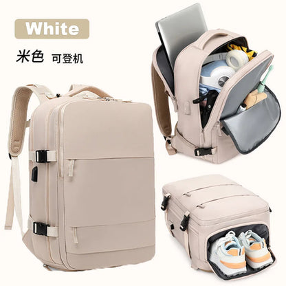 Large Capacity Multi-Function Women's Travel Backpack Bag Suitcase USB