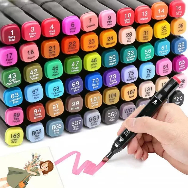 Kids Drawing Toys Double Headed Art Marker Pen Set for Draw Sketching