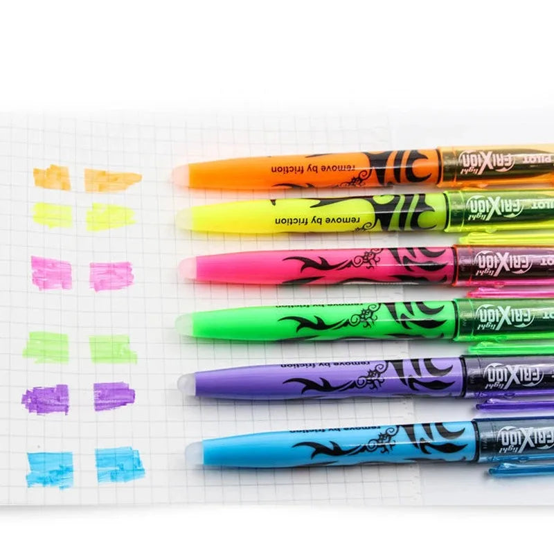 Japan Pilot Frixion Erasable Highlighter Pen Set Fluorescent Markers