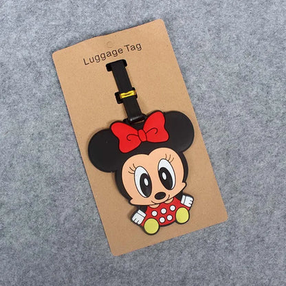 Disney Mikey Mouse Travel Accessories Luggage Tag Silica Gel Suitcase