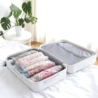 6Pcs Roll-Up Travel Compression Bags for Clothes Luggage, Space Saver