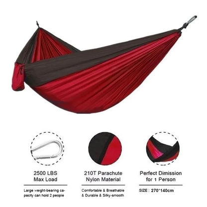 Single Person Portable Outdoor Camping Hammock With Nylon Color