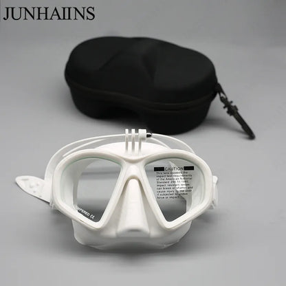 Wet Gopro Mount Low Volume Diving Mask Tempered Glass Freedive Mask