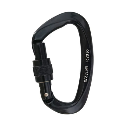 25KN Professional Climbing Carabiner D Shape Aviation Aluminum Safety