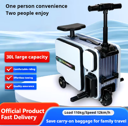 Auto Maniac - Electric Smart Suitcase Double Rideable Trolley