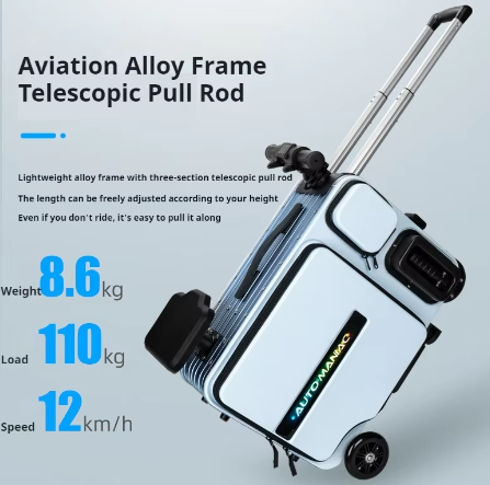 Auto Maniac - Electric Smart Suitcase Double Rideable Trolley