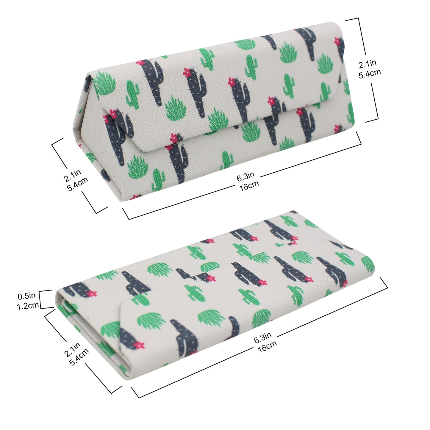 REAL SIC Cactus PU Leather Glasses Case - Cactus (Small)