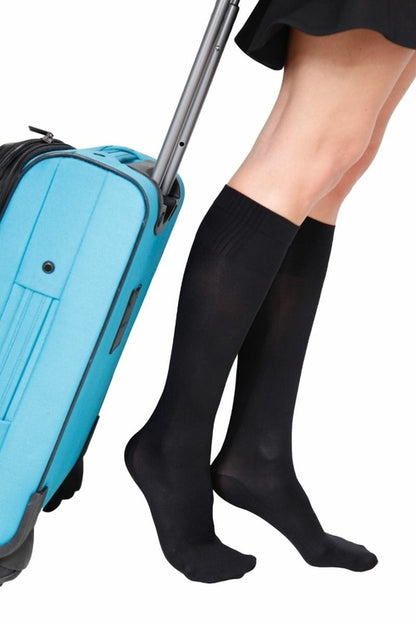 ECOCARE 40DEN black travel knee-highs